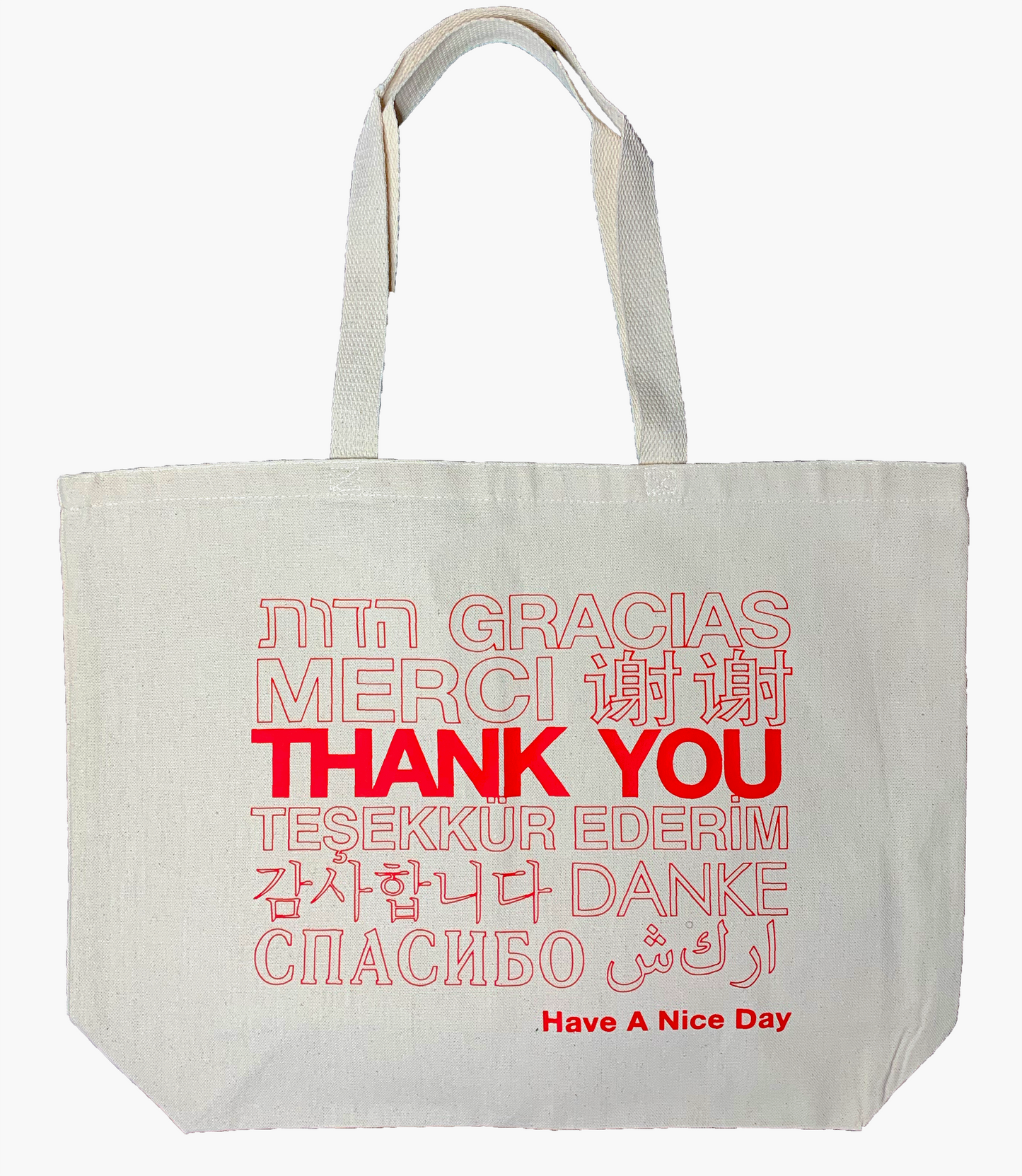 International Thank You Jumbo Tote Bag